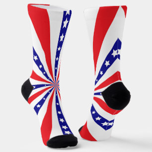 Patriotic Sun Burst Socks