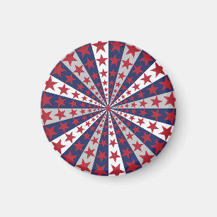 Patriotic Sunburst: American Flag Artwork Magnet