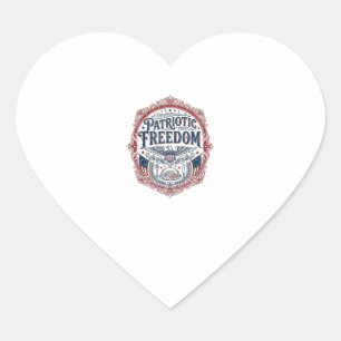 Patriotic Sunday Brunch Vector Graphic Tee_1 Heart Sticker