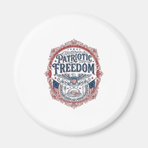 Patriotic Sunday Brunch Vector Graphic Tee_1 Magnet