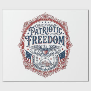 Patriotic Sunday Brunch Vector Graphic Tee_1 Wrapping Paper