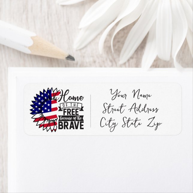 Patriotic Sunflower, Home of the Free (Insitu)