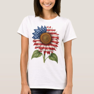 Patriotic Sunflower  T-Shirt