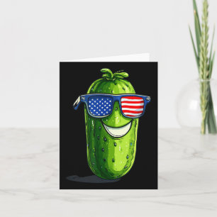 Patriotic Sungles Pickle Costume For Funny Pickles Card