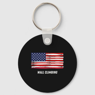 Patriotic Support Wall Climbing Usa Team Sport Ame Key Ring