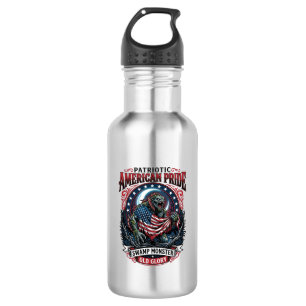 Patriotic Swamp Monster Old Glory Horror Monster P 532 Ml Water Bottle