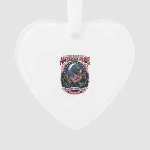 Patriotic Swamp Monster Old Glory Horror Monster P Ornament