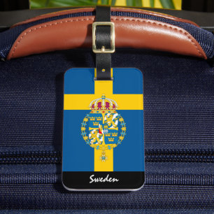 Patriotic Sweden Luggage Tags, Swedish Flag Tag