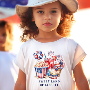 Patriotic Sweets & Fireworks 4th of July Toddler T-Shirt