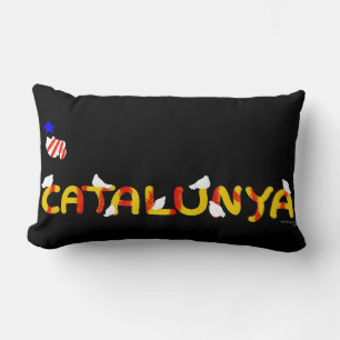 Patriotic Symbol, Catalonia freedom , Catalunya Lumbar Cushion