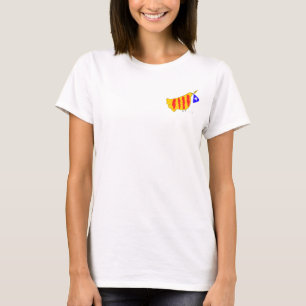 Patriotic Symbol, Catalonia freedom dove. T-Shirt