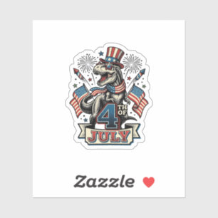 Patriotic T-Rex 4th of July Vintage Shirt Design_1