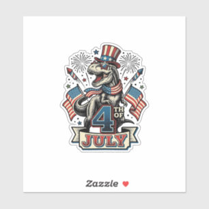 Patriotic T-Rex 4th of July Vintage Shirt Design_1