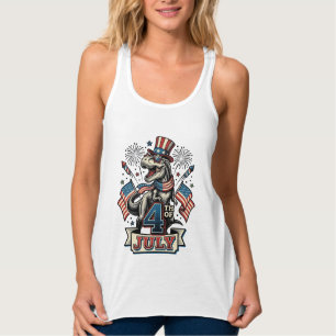 Patriotic T-Rex 4th of July Vintage Shirt Design_1