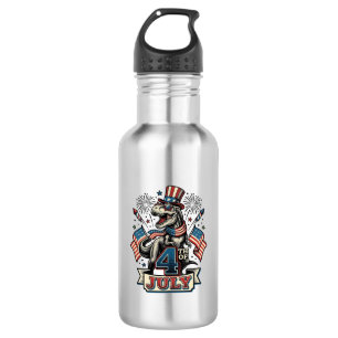 Patriotic T-Rex 4th of July Vintage Shirt Design_1 532 Ml Water Bottle