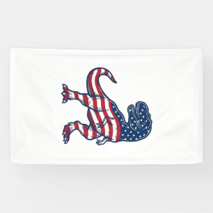 Patriotic T-Rex American Flag Dinosaur Design_1 Banner