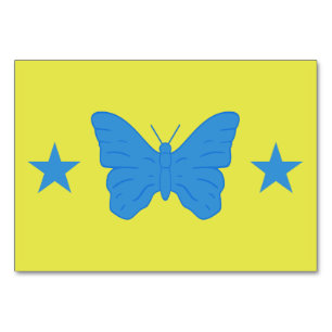 Patriotic table card with Flag of Bady Bassit