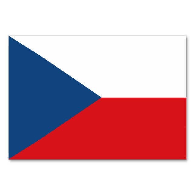 Patriotic table card with Flag of Czechia (Back)