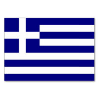 Patriotic table card with Flag of Greece