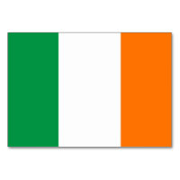 Patriotic table card with Flag of Ireland