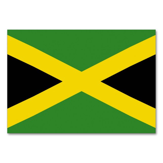 Patriotic table card with Flag of Jamaica (Back)