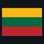 Patriotic table card with Flag of Lithuania<br><div class="desc">Add a distinctive touch of national pride to your events with this patriotic table card featuring the flag of Lithuania! Perfect for weddings, banquets, conferences, or any formal gathering, this table card is designed to stand out with the vibrant yellow, green, and red colours of the Lithuanian flag. Whether used...</div>