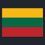 Patriotic table card with Flag of Lithuania<br><div class="desc">Add a distinctive touch of national pride to your events with this patriotic table card featuring the flag of Lithuania! Perfect for weddings, banquets, conferences, or any formal gathering, this table card is designed to stand out with the vibrant yellow, green, and red colours of the Lithuanian flag. Whether used...</div>