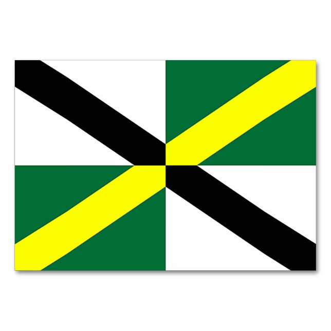 Patriotic table card with Flag of Monterey (Front)
