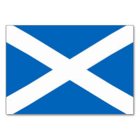 Patriotic table card with Flag of Scotland