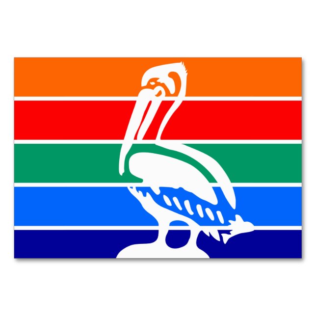 Patriotic table card with Flag of St. Petersburg (Front)