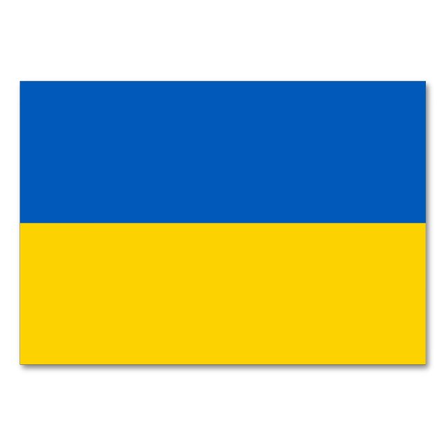 Patriotic table card with Flag of Ukraine (Back)