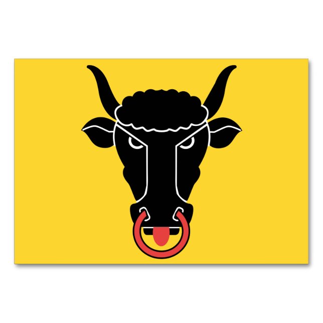 Patriotic table card with Flag of Uri canton (Front)