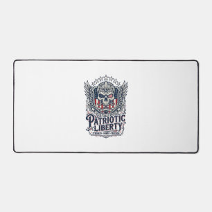 Patriotic Tactical Eagle Skull Military Inspired S Desk Mat