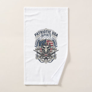 Patriotic Tactical Eagle Skull Military Inspired S Hand Towel