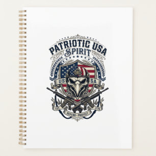 Patriotic Tactical Eagle Skull Military Inspired S Planner
