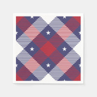 Patriotic Tartan Seamless Patterns