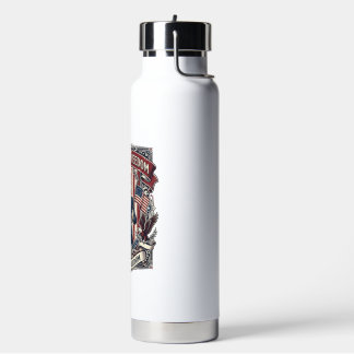 Patriotic Teacher Vector Graphic Tee_1 Water Bottle