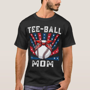 Patriotic Tee Ball Mum Baseball Shirt