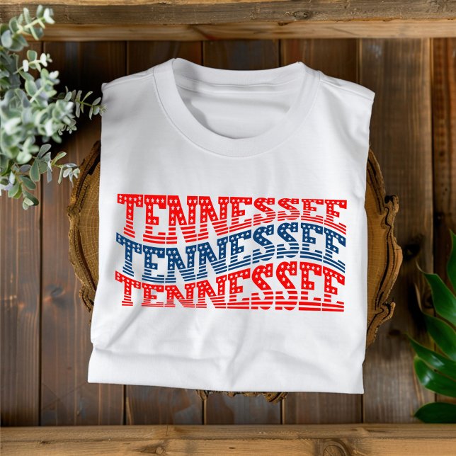 Patriotic Tennessee Red and Blue Boho T-Shirt  (Creator Uploaded)