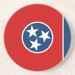 Patriotic Tennessee State Flag Coaster
