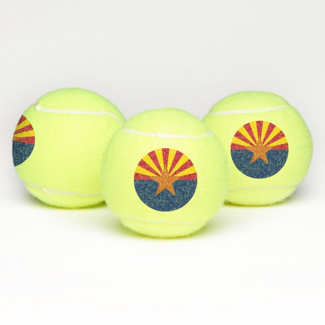 Patriotic Tennis Ball with Flag of Arizona, USA (Multi)
