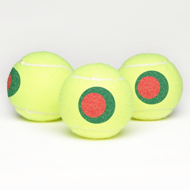 Patriotic Tennis Ball with Flag of Bangladesh (Multi)