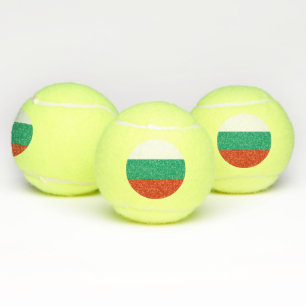 Patriotic Tennis Ball with Flag of Bulgaria