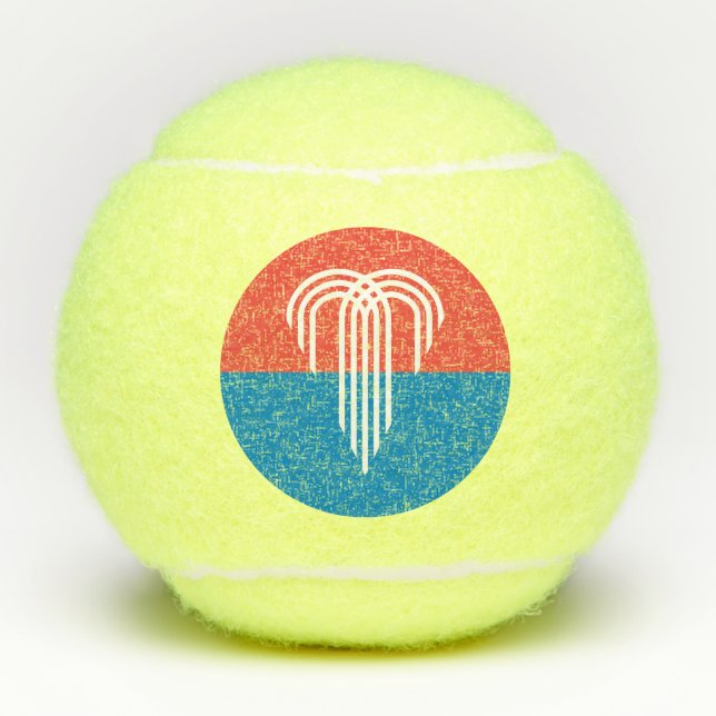Patriotic Tennis Ball with Flag of Kansas City (Front)