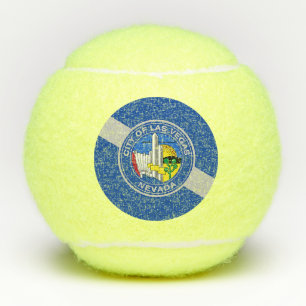 Patriotic Tennis Ball with Flag of Las Vegas, USA