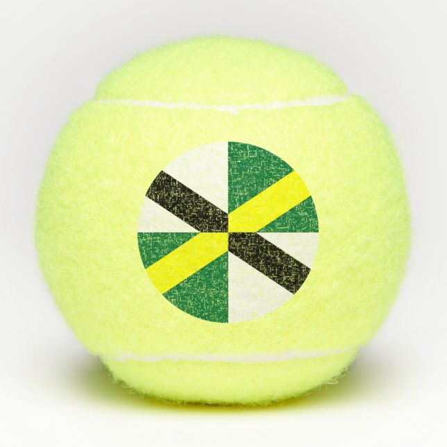 Patriotic Tennis Ball with Flag of Monterey, USA (Front)