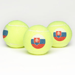 Patriotic Tennis Ball with Flag of Slovakia