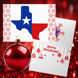 Patriotic Texas Christmas Holiday Card