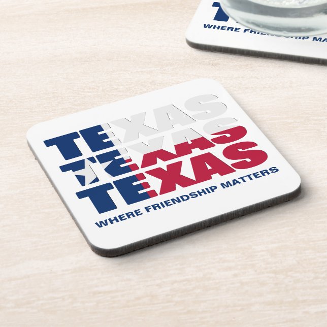 Patriotic TEXAS FLAG Friendship Coaster (Left Side)