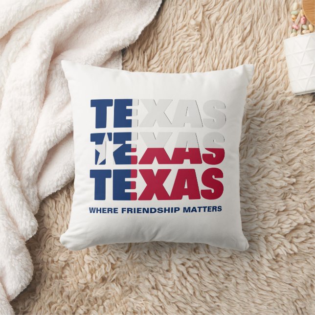 Patriotic TEXAS FLAG Friendship Cushion (Blanket)